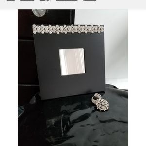 Black rhinestone wall mirror